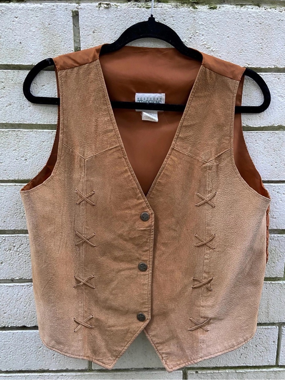 NORTHERN TRADITIONS Vintage Suede Leather Western Vest